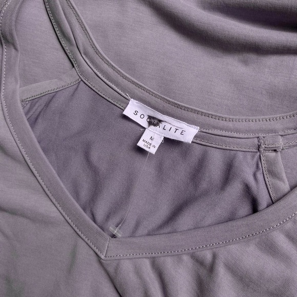 SOCIALITE Cutout Shoulder, Short Sleeve Dress, Purple - Picture 6 of 6